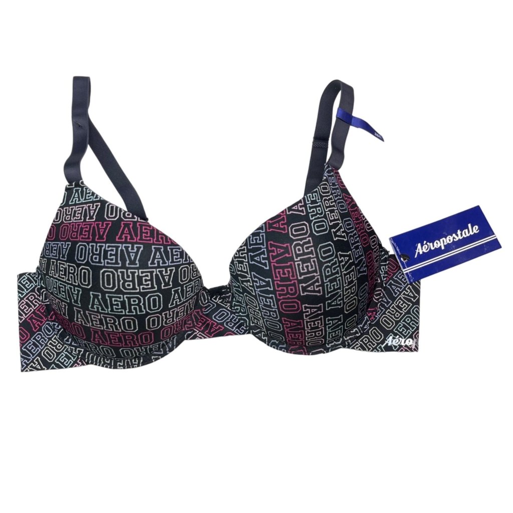 Nwt Aeropostale 36c Push Up Bra Logo Adjustable Straps Underwire Logo Intimates